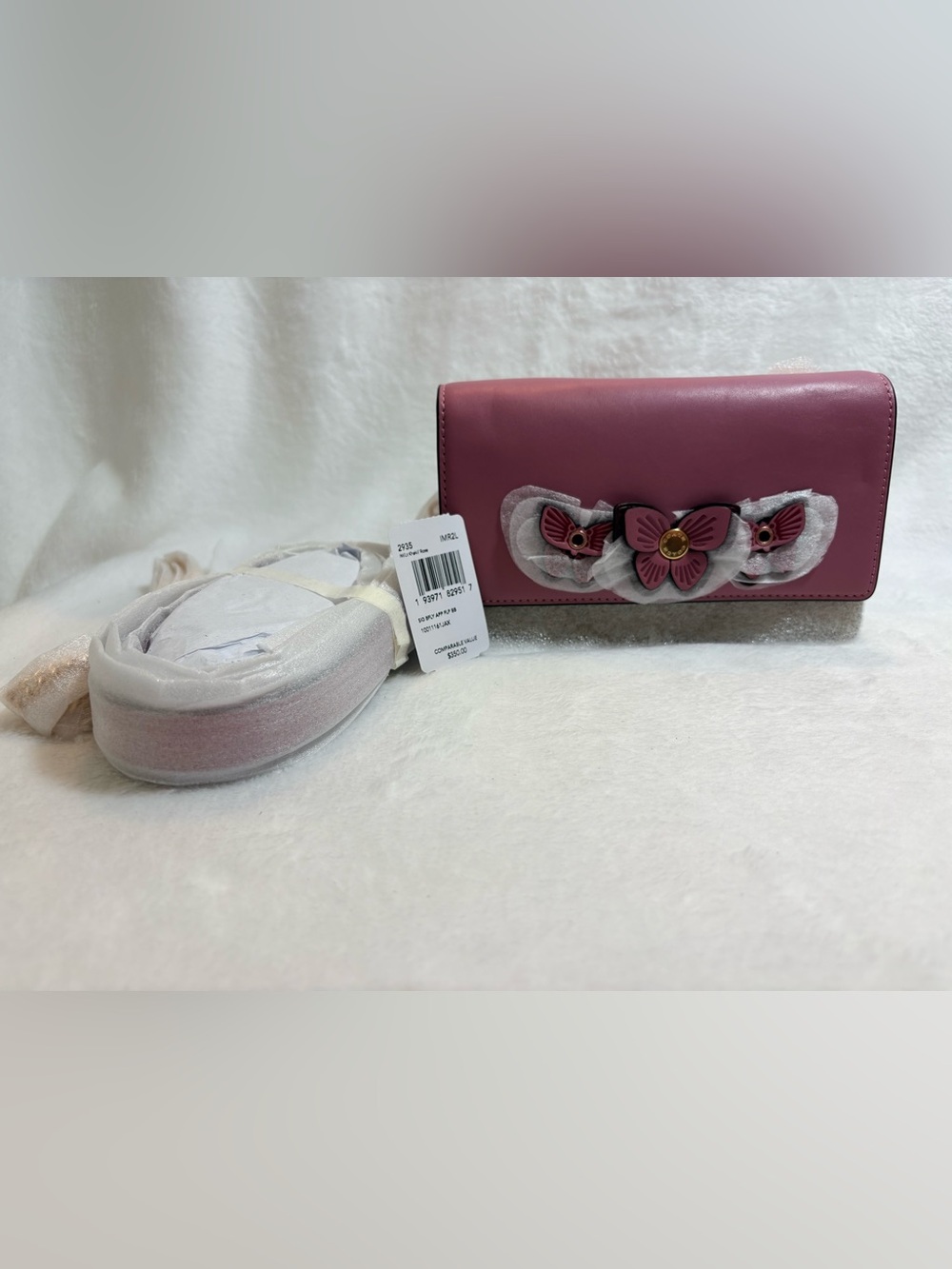 *NWT* COACH FLAP BELT BAG IN SIGNATURE CANVAS WITH BUTTERFLY APPLIQUE
